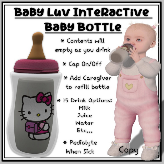 Baby Luv Baby Bottle - Kitty (Add to Open)