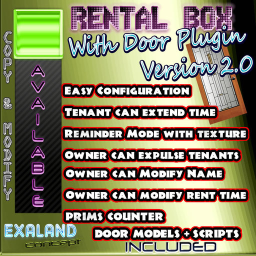 New Rental Box with Door Plugin Version 2.0 - Copy & Modify