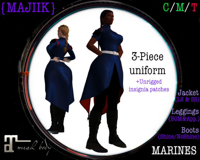 {MAJIIK} Maitreya SGN Female DRESS Uniform - Marines