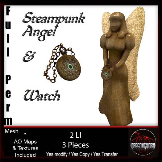 Full Perm Steampunk Angel and Watch