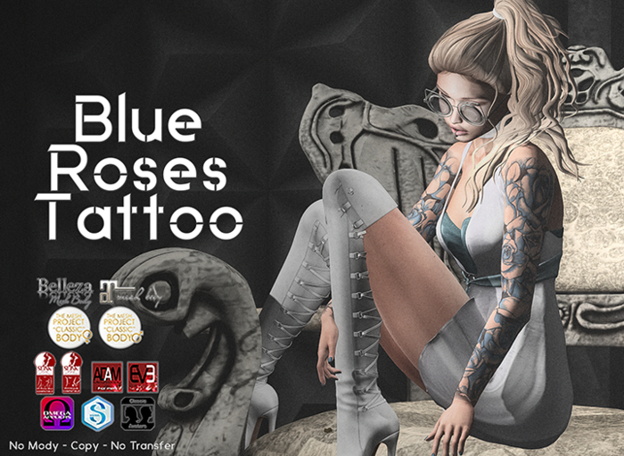 [Hipster Style] Blue Roses Tattoo