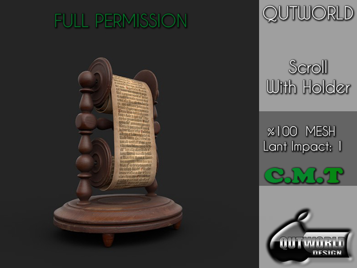 .::QUTWORLD Scroll With Holder::.FP 