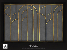 Architect. Vasco Wall Panel (gray & gold)