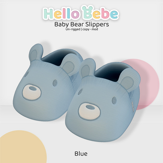 Hello Bebe - Bear Baby Slippers Blue