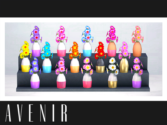 AVENIR: Daisy Neon Mesh Flowers - FATPACK -