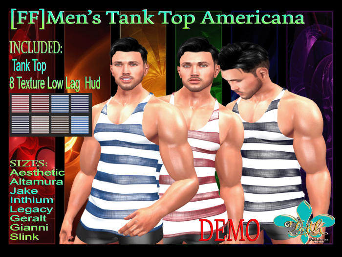 [FF]Men's Tank Top Americana DEMO - Delivery HUD ADD/OPEN
