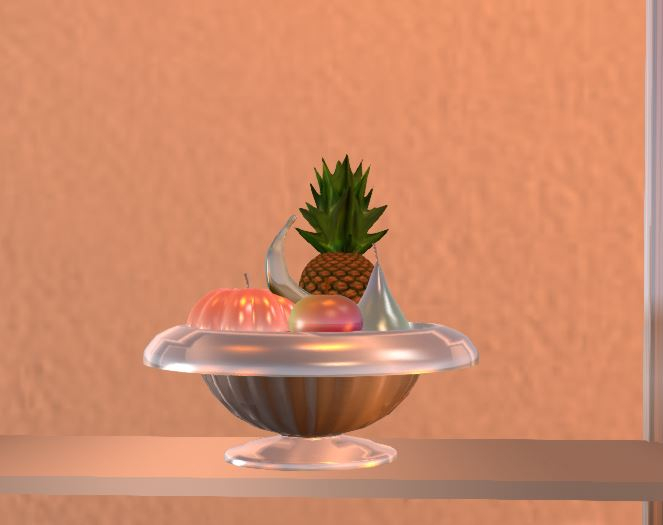 Silver Fruits  plate 