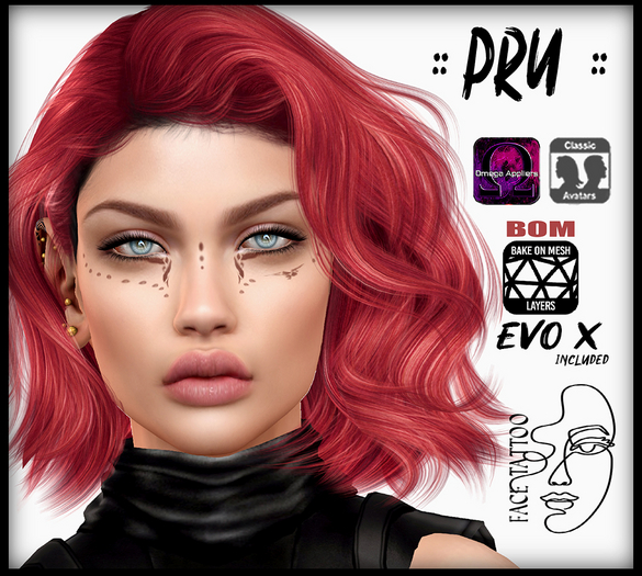 Face Tattoo :: Pru :: ( EVOX + BOM + Omega + GenLab  ) 