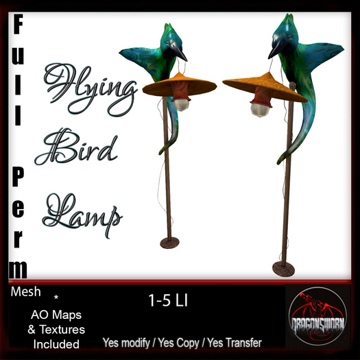 Full Perm Flying Bird Lamp