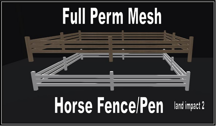 Full Perm Mesh Horse/Pen