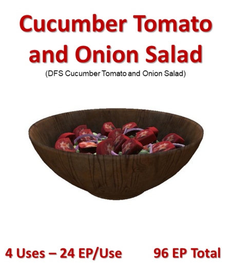 DFS Cucumber Tomato and Onion Salad (DFS - Texture Only)