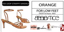 Baiastice_Toe Loop Strappy Sandals-Orange
