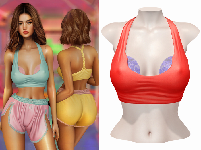 -[ vagrant ]- Sienna Top - Light Red