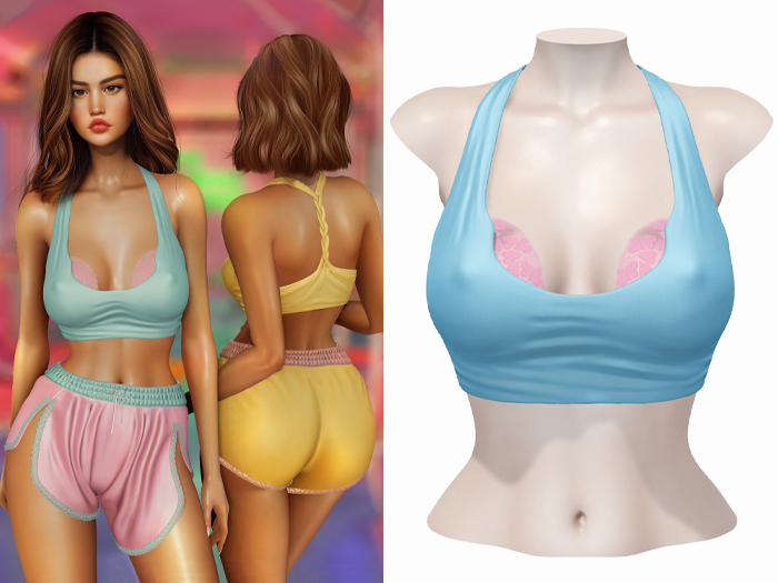 -[ vagrant ]- Sienna Top - Light Blue