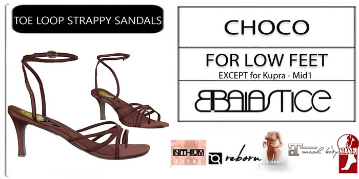Baiastice_Toe Loop Strappy Sandals-Choco