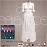 Baiastice_Long corset shirt dress-White