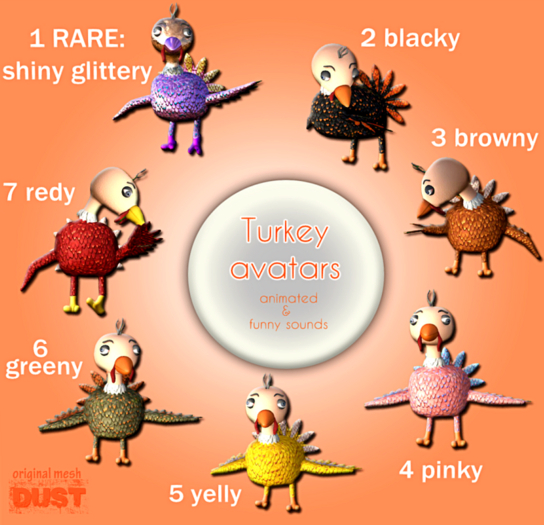 1. DUST: Turkey Avi Shiny Glittery RARE BOX