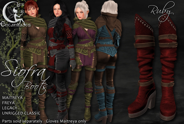 *LE* Siofra Boots Ruby