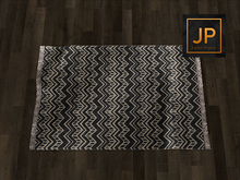 Zaara [home] : Ikat dhurrie rug *kohl*