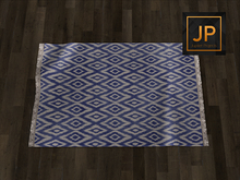 Zaara [home] : Ikat dhurrie rug *indigo*