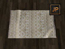 Zaara [home] : Ikat dhurrie rug *beige*