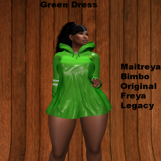 GREEN HOODE DRESS