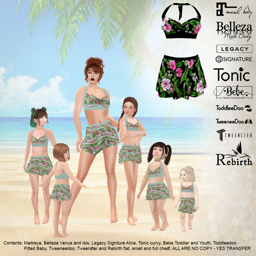 Mother Daughter Bikini Hawaii - Delivery HUD