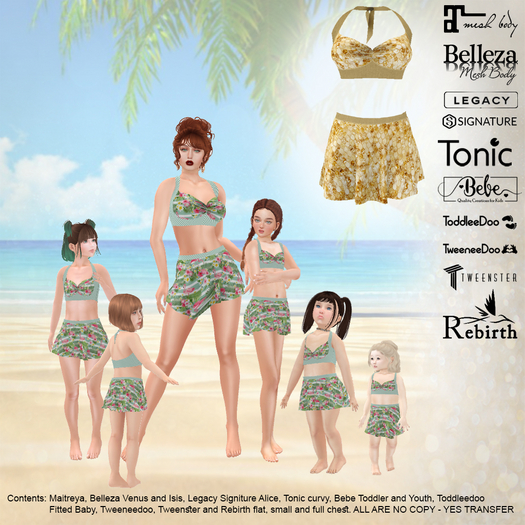 Mother Daughter Bikini Gold - Delivery HUD