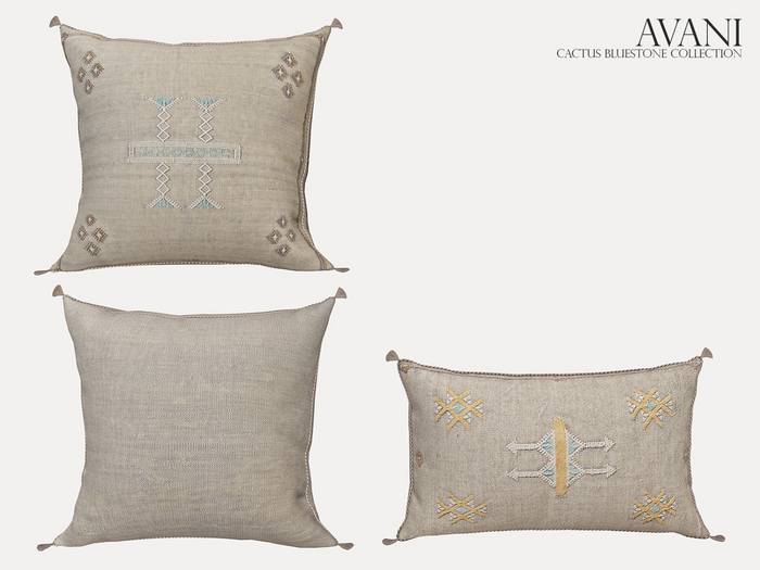Avani Cactus Pillow Collection, Bluestone