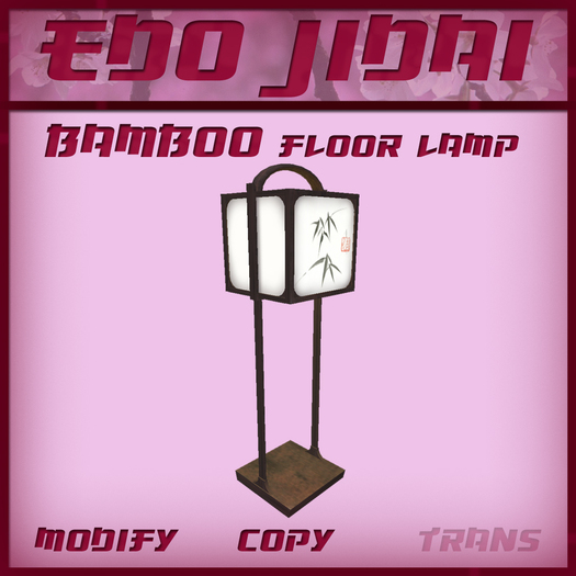 ::Edo Jidai Shop:: Bamboo Floor Lamp - Lamp with Sun mode - Decorate your Home