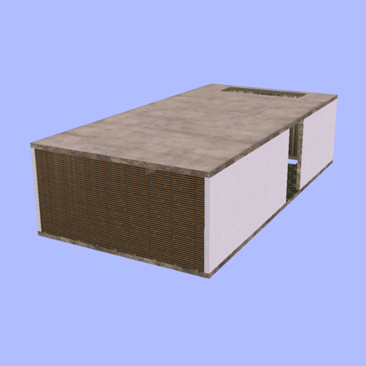 Modular room 16 x 8 x 4 meters