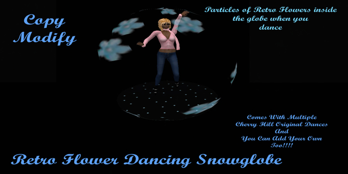 Dancing Snowglobe - Retro Flowers Boxed  *CHB* 