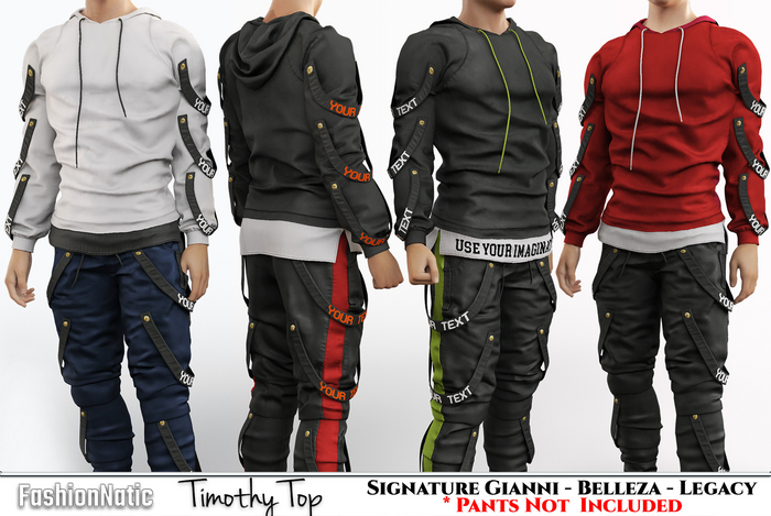 Timothy Male Top Fatpack Colors - Signature Gianni, Belleza Jake , Legacy - FashionNatic