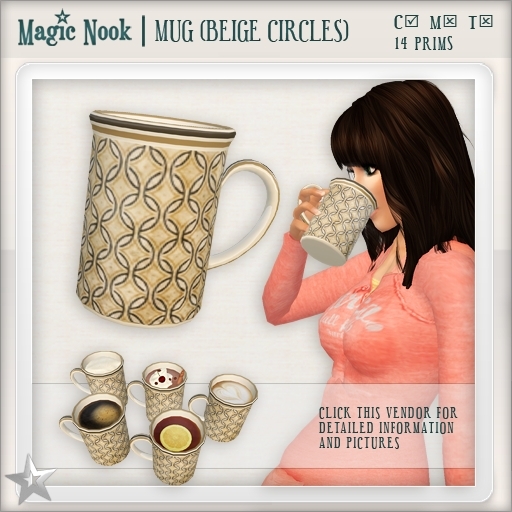 [MAGIC NOOK] Mug (Beige Circles)