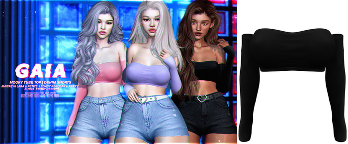 Gaia - mooky tube top//black