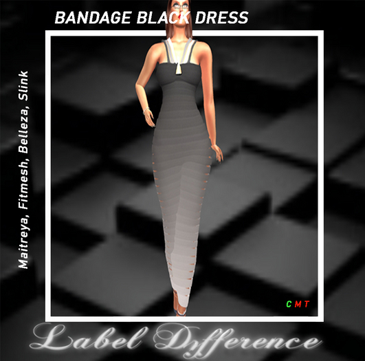 Label Difference - Bandage Dress Black BAG
