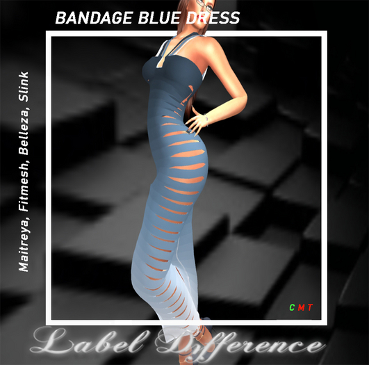 Label Difference - Bandage Dress Blue BAG
