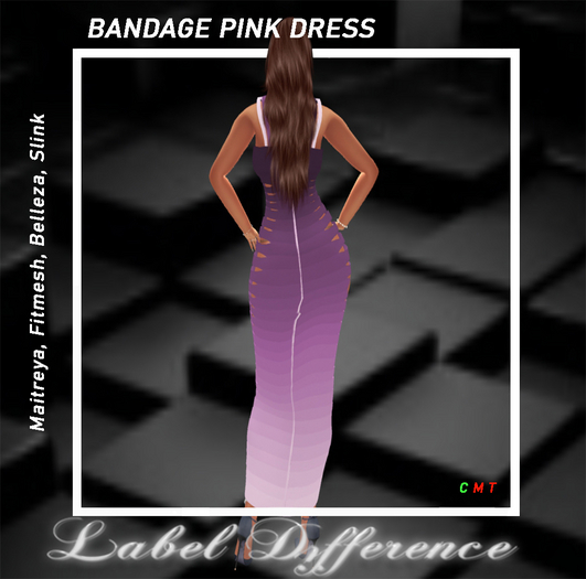 Label Difference - Bandage Dress Pink BAG