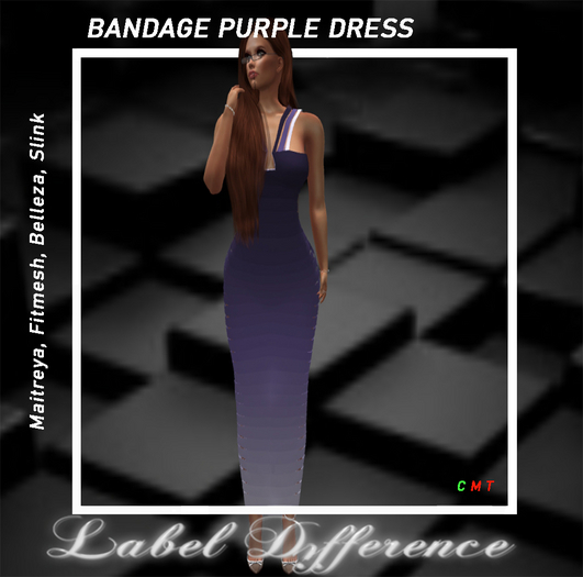 Label Difference - Bandage Dress Purple BAG