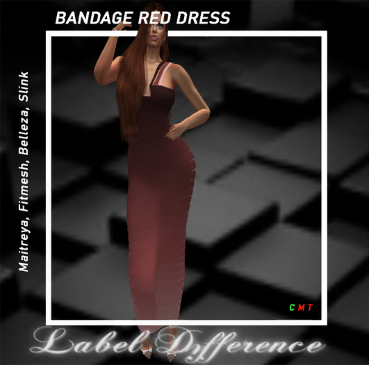Label Difference - Bandage Dress Red BAG