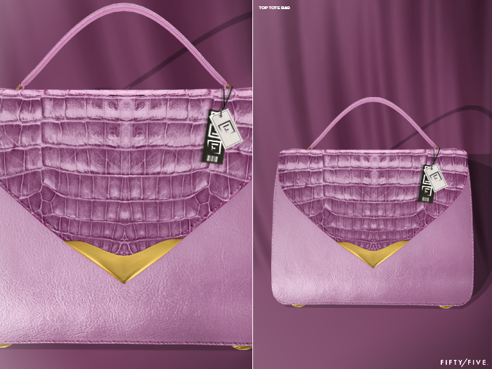 FIFTY/FIVE. "Call Me" - Top Tote Bag - Lavender