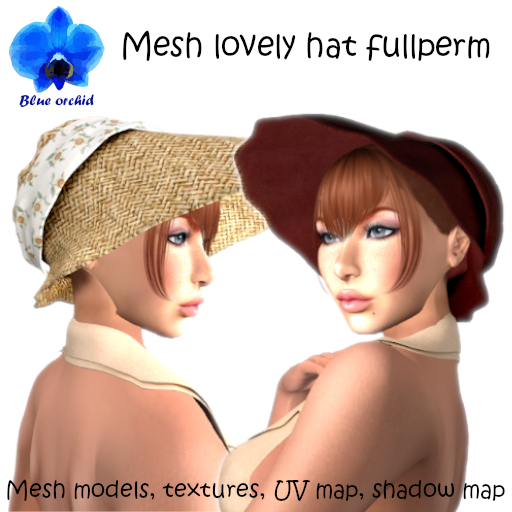 Blue orchid ~  Mesh lovely hat (boxed)