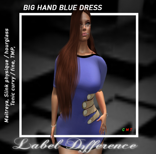 Label Difference - Big Hand Blue Dress BAG