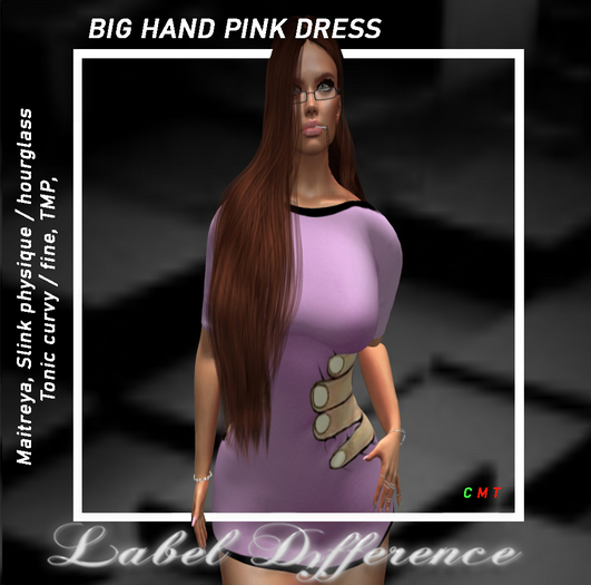 Label Difference - Big Hand Pink Dress BAG