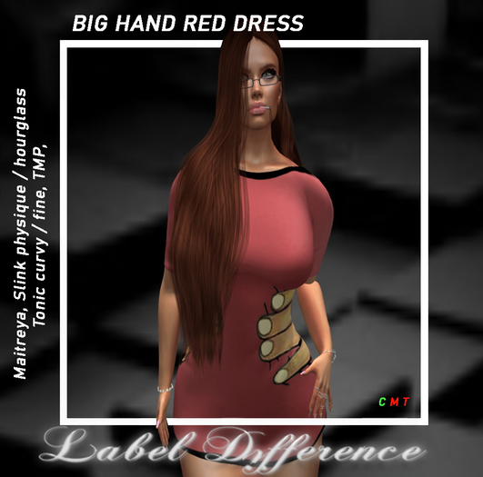 Label Difference - Big Hand Red Dress BAG