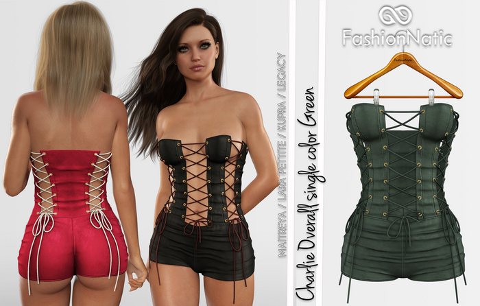 Charlie Overall Green - Maitreya Lara, Lara Petite, Kupra Original, Legacy Reborn, Juicy - FashionNatic