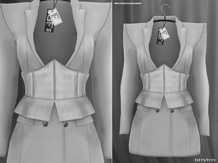 FIFTY/FIVE. "Call Me" - Mini Corset Blazer Dress - DEMO