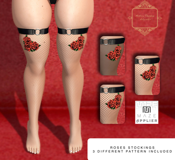 [Mistica Thespian Artworks]Maze Red Roses Stockings BOX