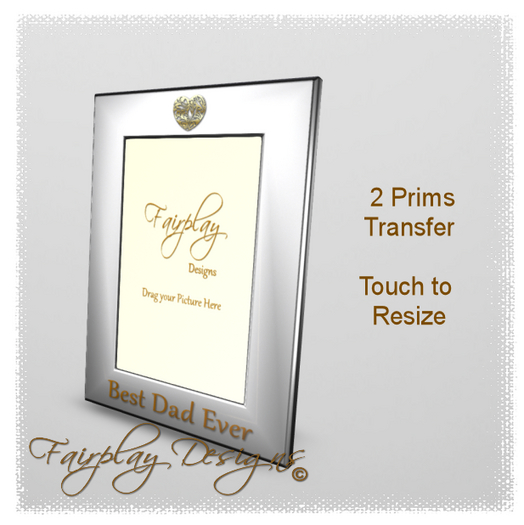 ~R~Best Dad Ever Silver Frame~