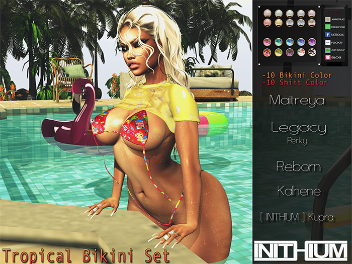 [TOXIC BISH] Tropical Bikini Set @ HUD